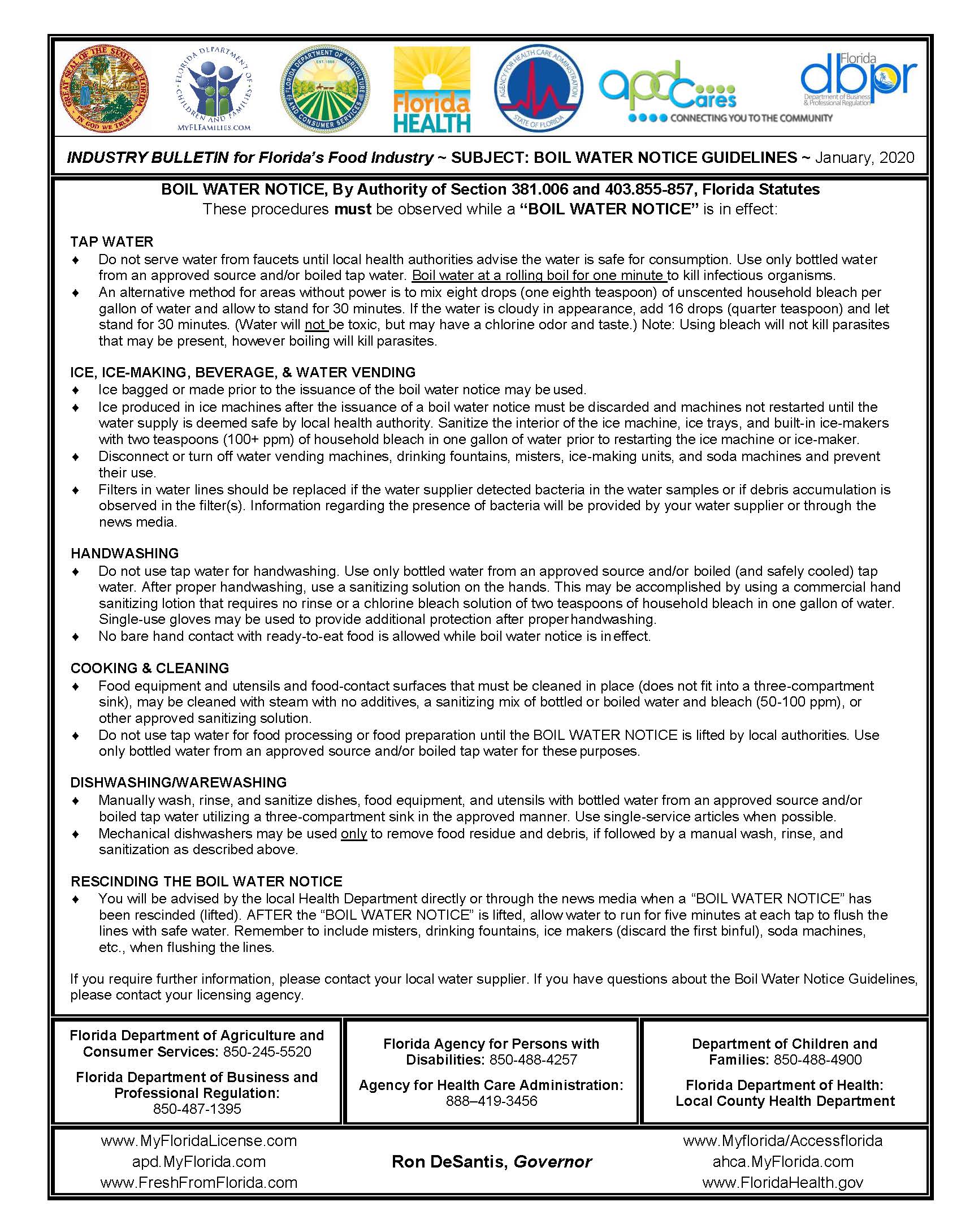 Boil Water Notice Fact Sheet